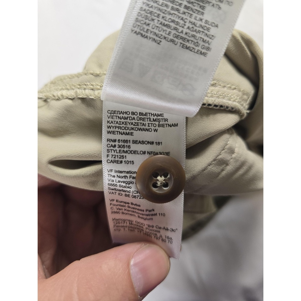 The North Face Cargo Shorts Womens 4 Beige Nylon Stretch Hiking Outdoor Summer - Picture 5 of 12